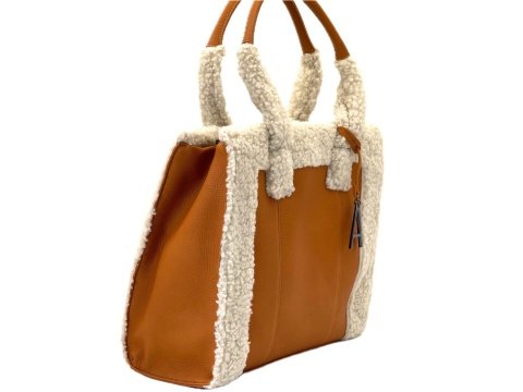 TOREBKA SHOPPER Z FUTERKIEM TWINSET ACTITUDE TOTE CUOIO Z FUTERKIEM