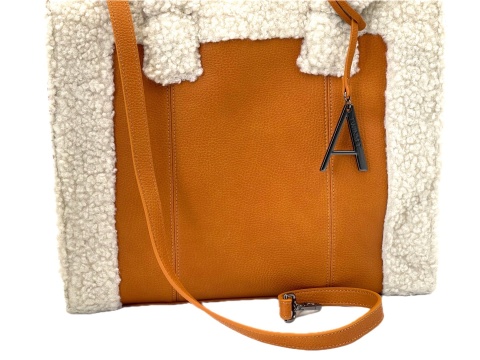 TOREBKA SHOPPER Z FUTERKIEM TWINSET ACTITUDE TOTE CUOIO Z FUTERKIEM